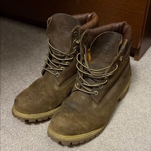 Timberland Men's Dark Brown Leather Boots